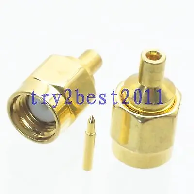

DHL/EMS 50 Sets 1pce Connector SMA plug pin solder RG047 B1674A 0.047" Semi-rigid Straight -C1