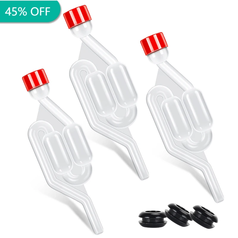 

1/3 Pieces S-Shape Plastic Airlocks Homebrew Bubble Airlock Wine and Beer Fermentation Exhaust Valve Home Brewing Tools