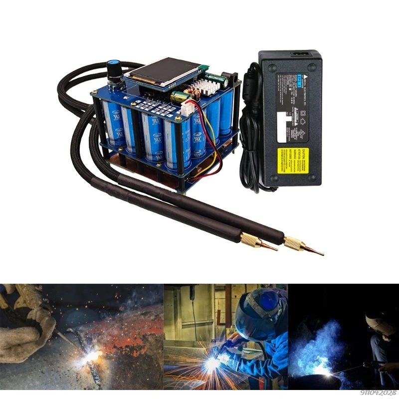 US $145.24 Portable Small Home Need Spot Welder Equipment Capacitor Pulse Spot Welding Machine Set Digital Display Welder Tools Wholesales