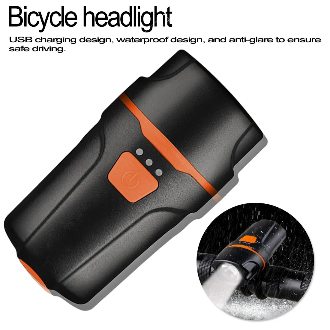 Front Charging type lights Bicycle riding flashlight Waterproof lights USB charging Mobile Power Front-mounted headlights
