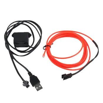 

Battery Operated Luminescent Neon 2.3mm LED Lights Glow Wire String Strip Rope EL Wire String Strip Rope Tube Red