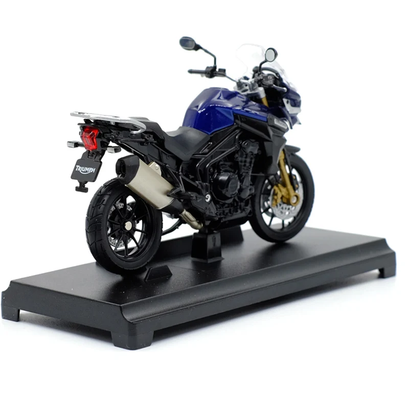 Welly 1:18 TRIUMPH Tiger Explorer сплав Литая модель мотоцикла работоспособная короткопоглотитель игрушка для детей подарки коллекция игрушек