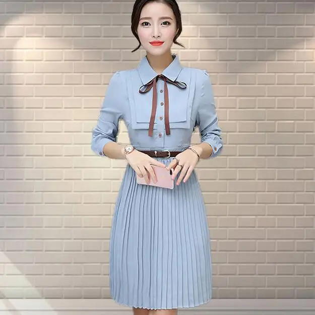 Милое шифоновое платье в стиле преппи для офиса женская одежда на весну 2020