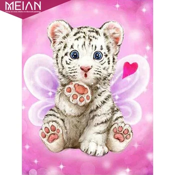 

New arrival Diamond Painting full Round Stones Animals Handicraft Rhinestones Diamond Embroidery cartoon Tiger 5d Diamond Mosaic