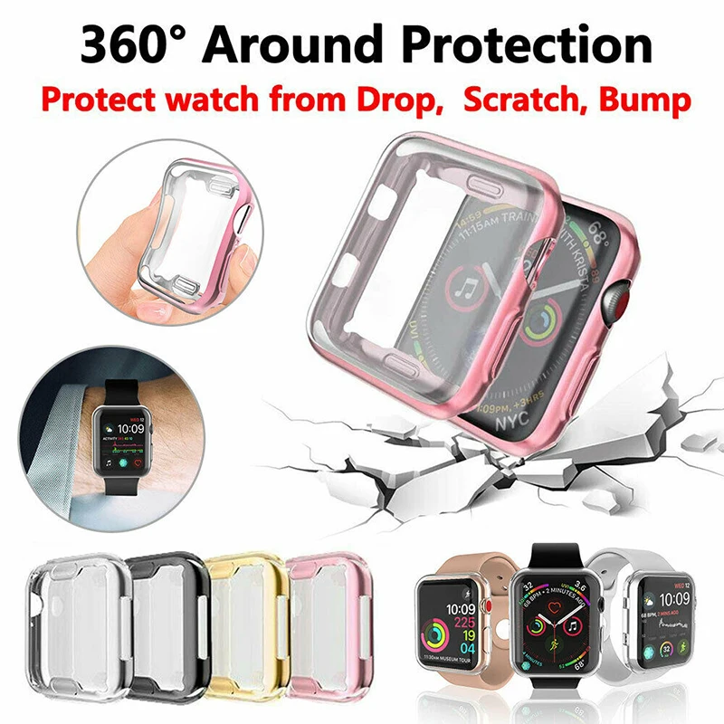 0 2 мм для Apple Watch Series 3 чехол TPU защита экрана ультратонкий 38 42 мм| |