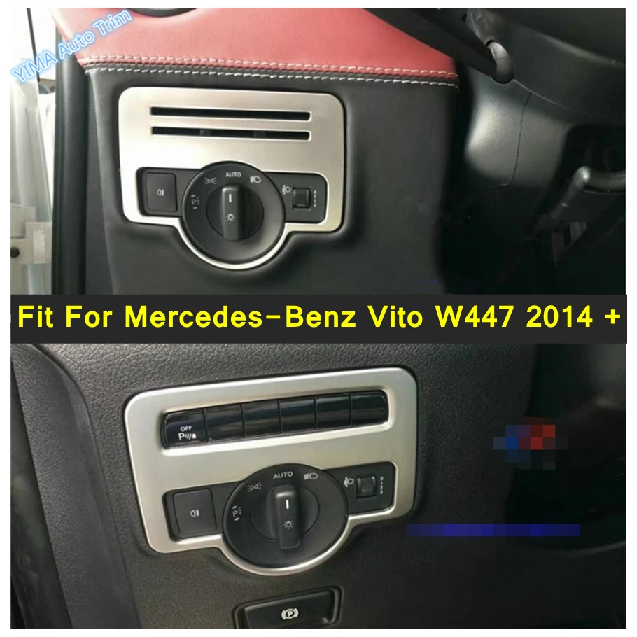 

Front Head Lights Lamp Switche Control Button Cover Trim Fit For Mercedes-Benz Vito W447 2014 - 2021 Matte Interior Accessories