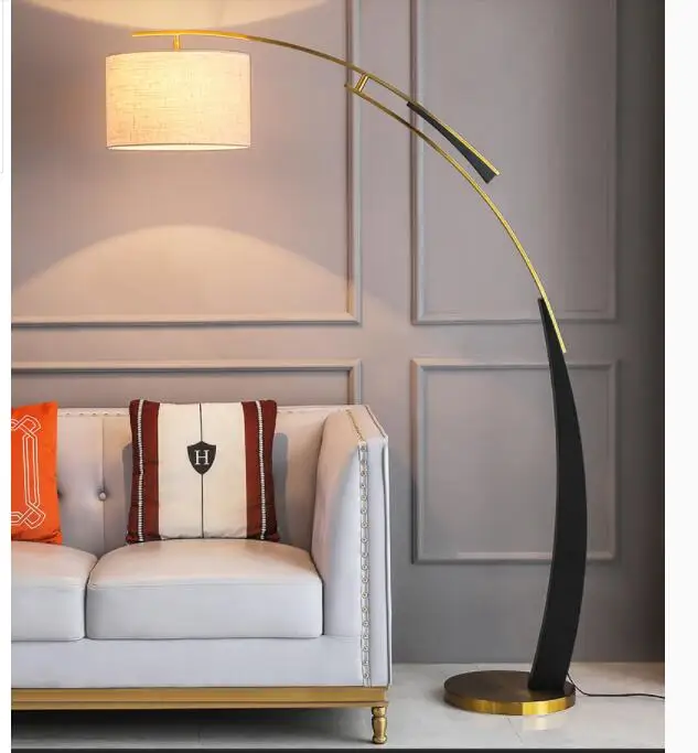 

Nordic floor lamp living room bedroom bedside luxury creative high-grade glass desktop coffee table sofa side vertical table lam