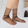 Summer Cool Dot Tulle Socks Women Breathable Transparent Ultra-thin Socks Female Mesh Small Polka Dots Socks ► Photo 3/6