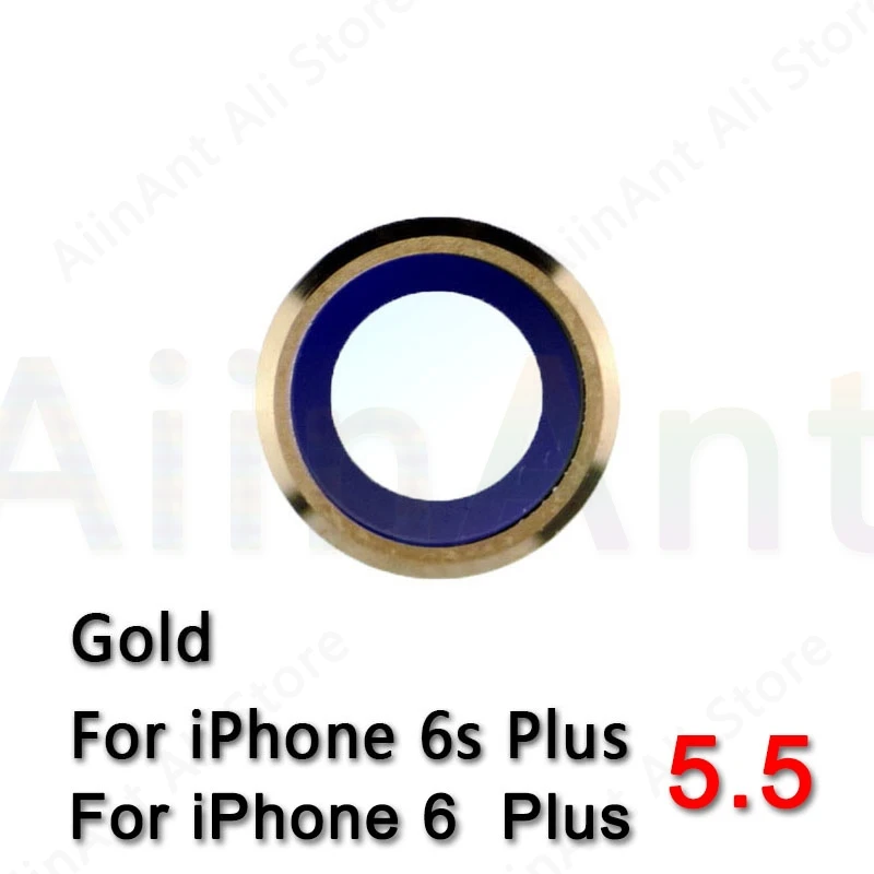 Оригинальное сапфировое стекло задняя камера Стекло кольцо для iPhone 6 6s Plus камера объектив кольцо крышка запчасти - Цвет: 6s Plus Gold