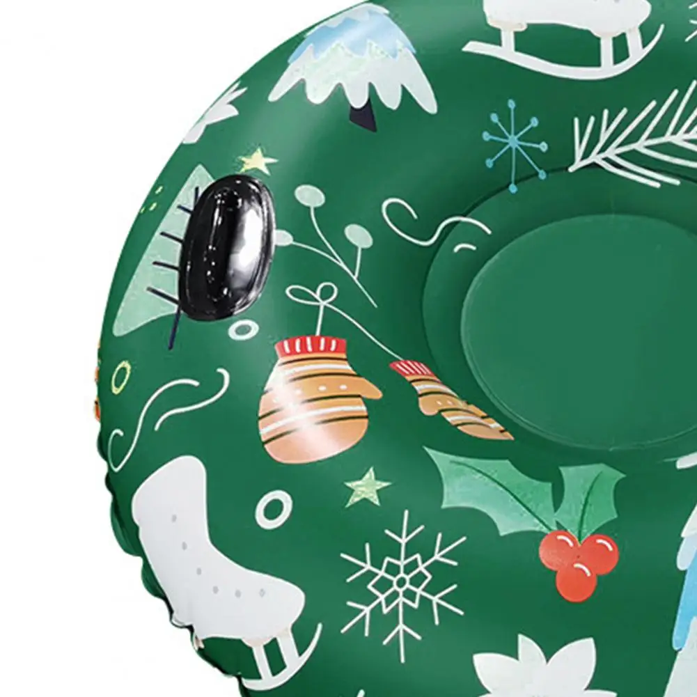 Ski Ring Inflatable Christmas Ski Ring Snow Tube Increased Load Inflatable Cold-resistant Area Sledding Tube for Skiing