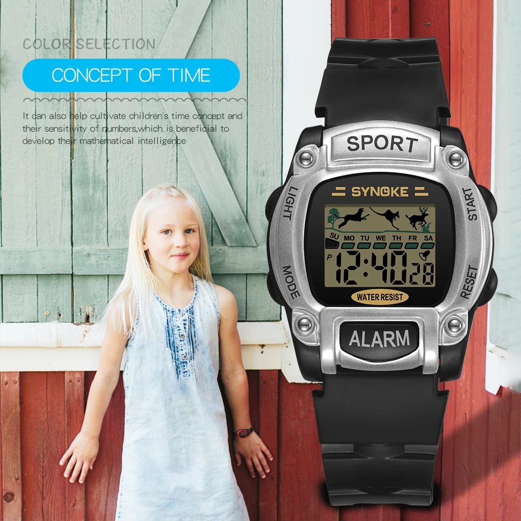 SYNOKE/Детские часы для мальчиков; Детские Водонепроницаемые часы; детские наручные часы с рисунком кенгуру; montre enfant garcon;