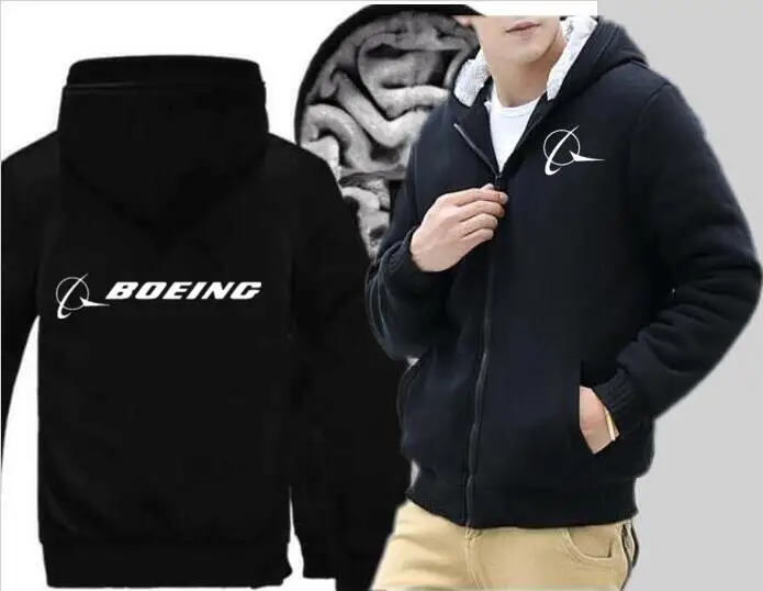 

Fashion cotton pilot BOEING hoodie jacket 878 747 Airbus hoodie sports zipper thickening camouflage jacket (can be customized)