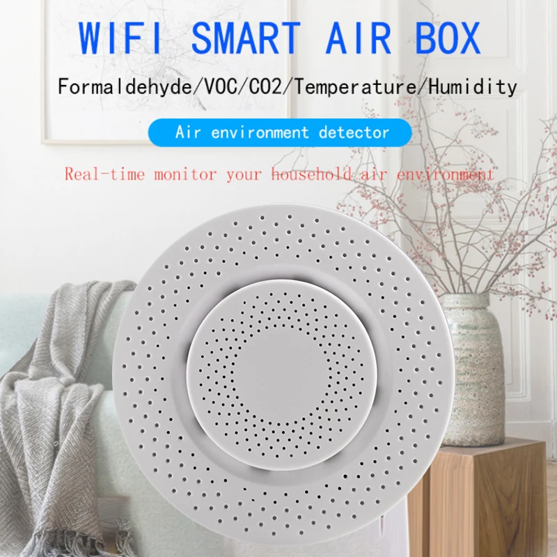 Tuya Smart Wifi воздушная коробка Температура влажности сигнализации Сенсор детектор