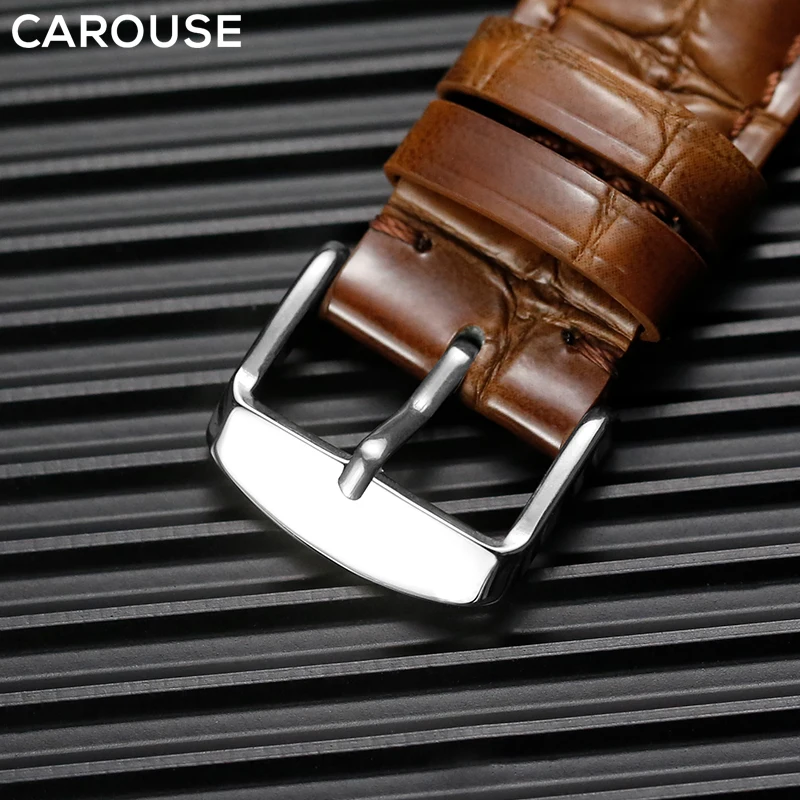 Carouse ремешок для часов из натуральной кожи для samsung Galaxy gear s3 Galaxy 42 мм 46 мм активный ремешок для часов 16 мм 18 мм 20 мм 22 мм ремешок для часов