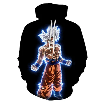

New Fashion Couples Cartoon Goku 3D Printed Hoodies Men Women Long Sleeve Breathable Pullover Sweatshirt Drop Ship