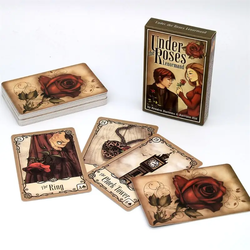 

Brand New Under the Roses Lenormand 39 Cards Oracle Deck Full English Mysterious Divination Family Party Fun Tarots Board Game