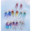 Fairy Rainbow Gradient Resin Butterfly Wing Drop Earrings for Women Rhinestone Glitter Simulation Insect Dangle Earrings Jewelry ► Photo 2/4