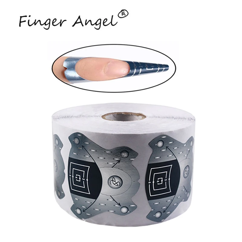Finger Angel 100/500 шт УФ-гель для наращивания ногтей, форма акриловой подковы, форма для маникюра, советы для наращивания, наклейки, формы# ZW006