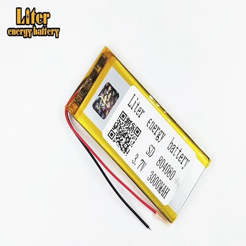 Batterie lithium ion polymère 804080 V, 3.7 mah, pour véhicule