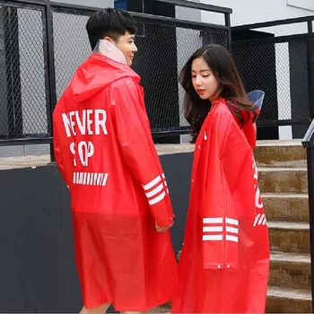 

Raincoat Fashion Rainwear EVA Men Raincoats Long Rain Coat Women Waterproof Trench Coat Rainwear Rain Jackets Rain Poncho QKR314