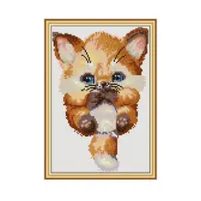 Adorable zorro diamante bordado venta imagen de diamantes de imitación decoración para el hogar 5D DIY diamante pintura Animal completo cuadrado diamante mosaico íconos(China)