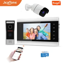 JeaTone – téléphone intelligent Tuya avec écran de 7 pouces, interphone vidéo, système de sécurité domestique avec caméra 720P, pour l'extérieur