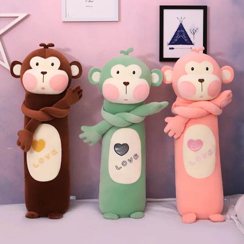 7-14 Years New Cute Monkey Soft and Comfortable Plush Toy Doll on Bed Girl Pillow Doll Birthday Gift Weekend Drama Artifact weekend