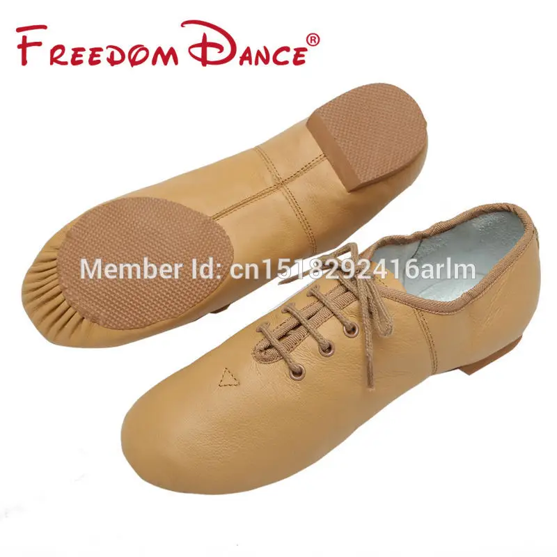Quality Genuine Leather Jazz Dance Shoes Lace-Up Dancing Practice Shoe Hiphop Sport Sneakers For Teenagers and Adult | Спорт и