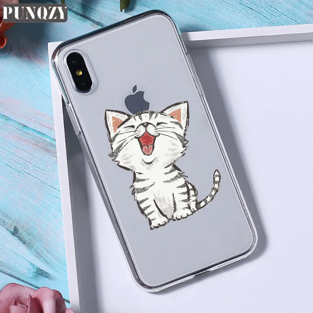 TPU D547 Забавный милый чехол для телефона с котом, собакой и животными для iPhone 11 pro max 5 SE 5 S 4S 6 6S 8 7 Plus X XR XS MAX прозрачный силиконовый чехол из ТПУ - Цвет: TPU D547