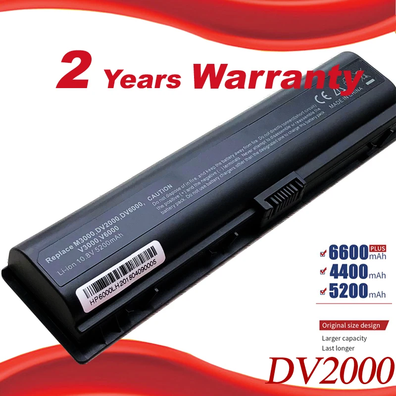Аккумулятор DV2000 на 6 ячеек 5200 мАч для HP Pavilion DV6000 G6000 G7000 Compaq Presario V3000 V6000 A900 C700 F500 F700