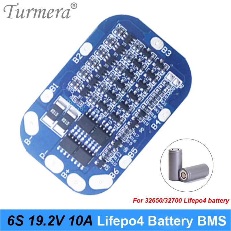 Плата защиты аккумуляторной батареи LiFePO4 BMS 6S 10A 19 2 V 21 6 32650 32700 для отвертки и