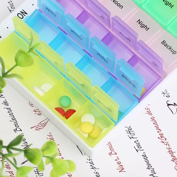 

Medication Storage Box Weekly Mini Medication Organizer 7 Day 21 Slots Pill Medicine Box Organizer For Medications Dropshipping