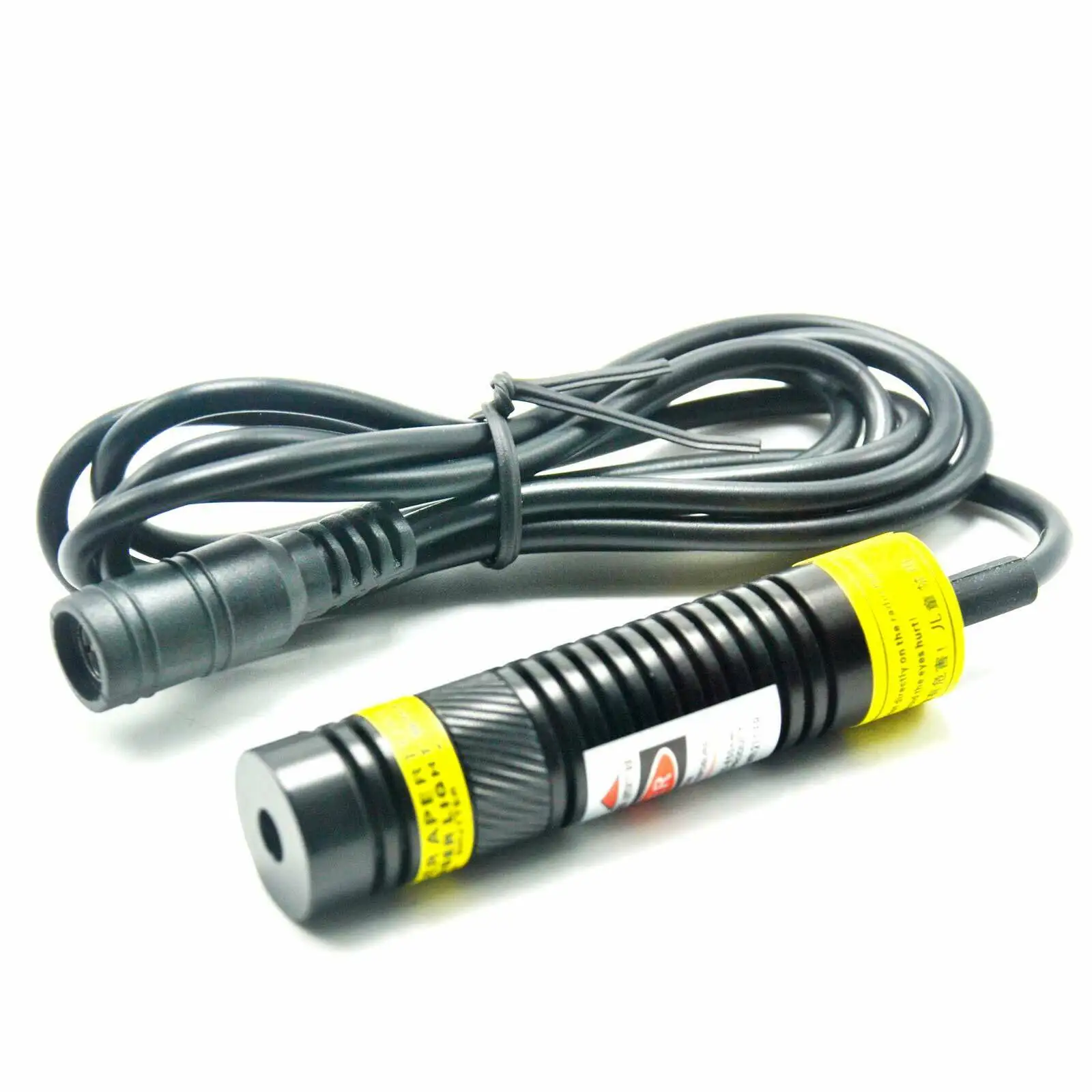 초점 가능한 녹색 레이저 다이오드 모듈, 512 nm, 30mW, 16x68mm 라인, 12V 어댑터 포함