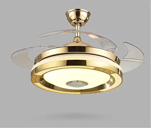 4" Bluetooth потолочный вентилятор, светильник, музыкальный потолочный вентилятор, светильник с пультом дистанционного управления, 3 цвета, потолочный вентилятор, лампа с 4 лопастями