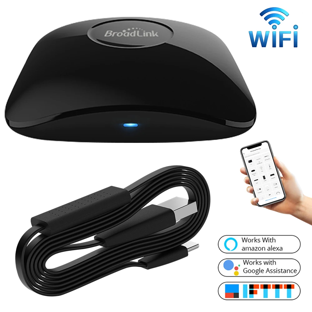 Pro Controle Remoto Universal ir Wifi Interruptor rf rm Mini Controlador Inteligente Sensor Hts2 Funciona com Alexa Google Home Broadlink-rm4
