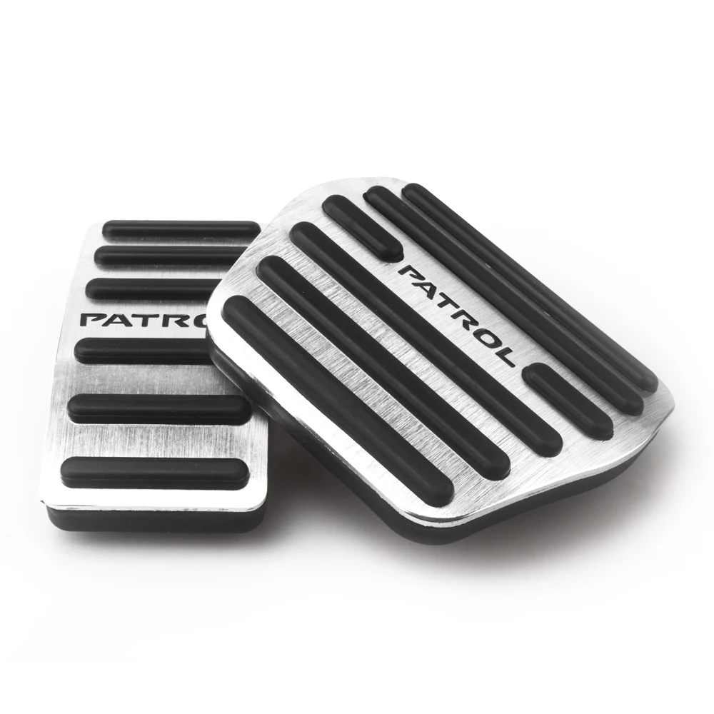 Car Pedals Foot Pads Fuel Accelerator Brake Clucth Pedal Cover For Nissan Patrol Y62 Armada 2014- Car Pedals Pedal Cover