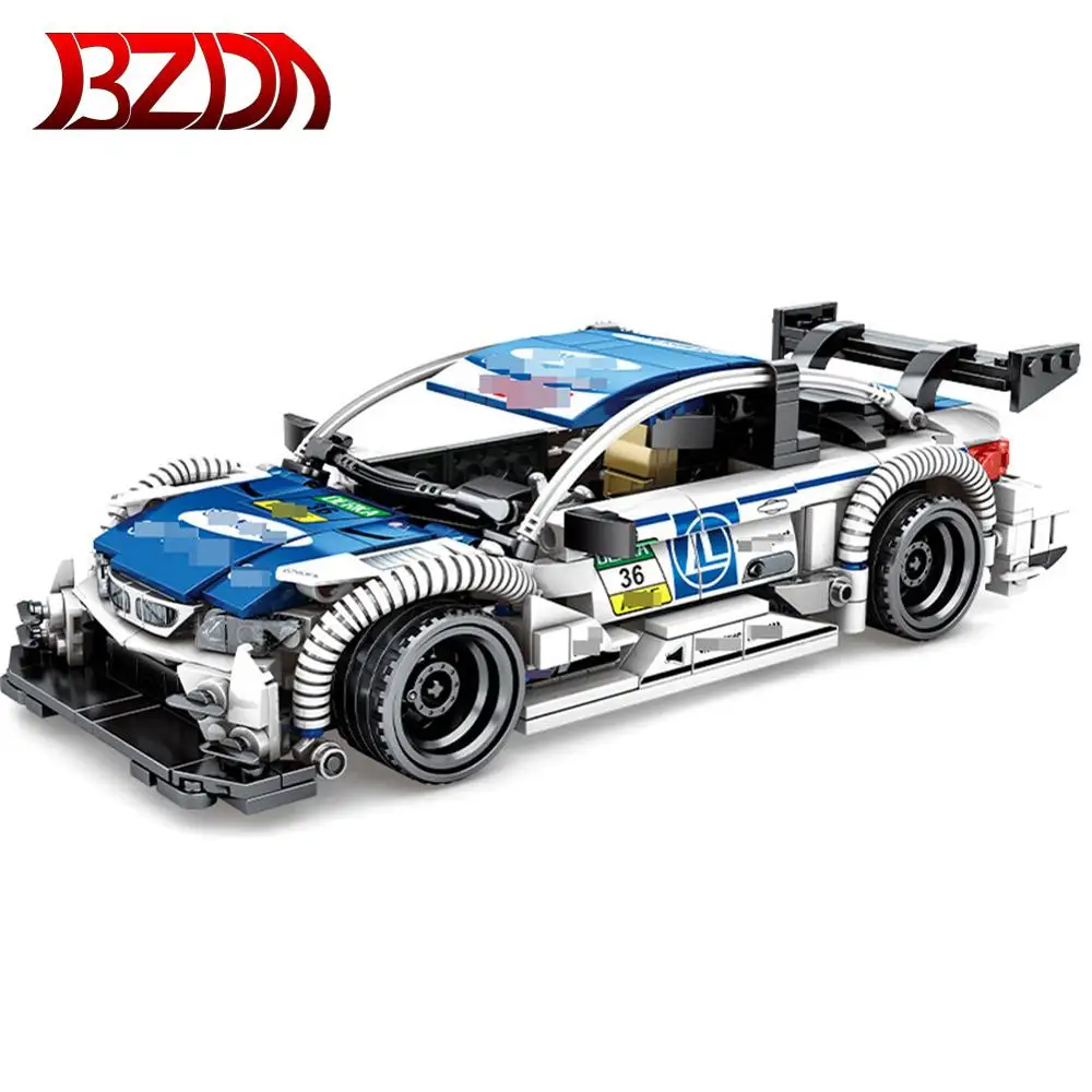 BZDA 632 шт BMW M4 DTM Technic строительные блоки для гоночных автомобилей оттягивающая