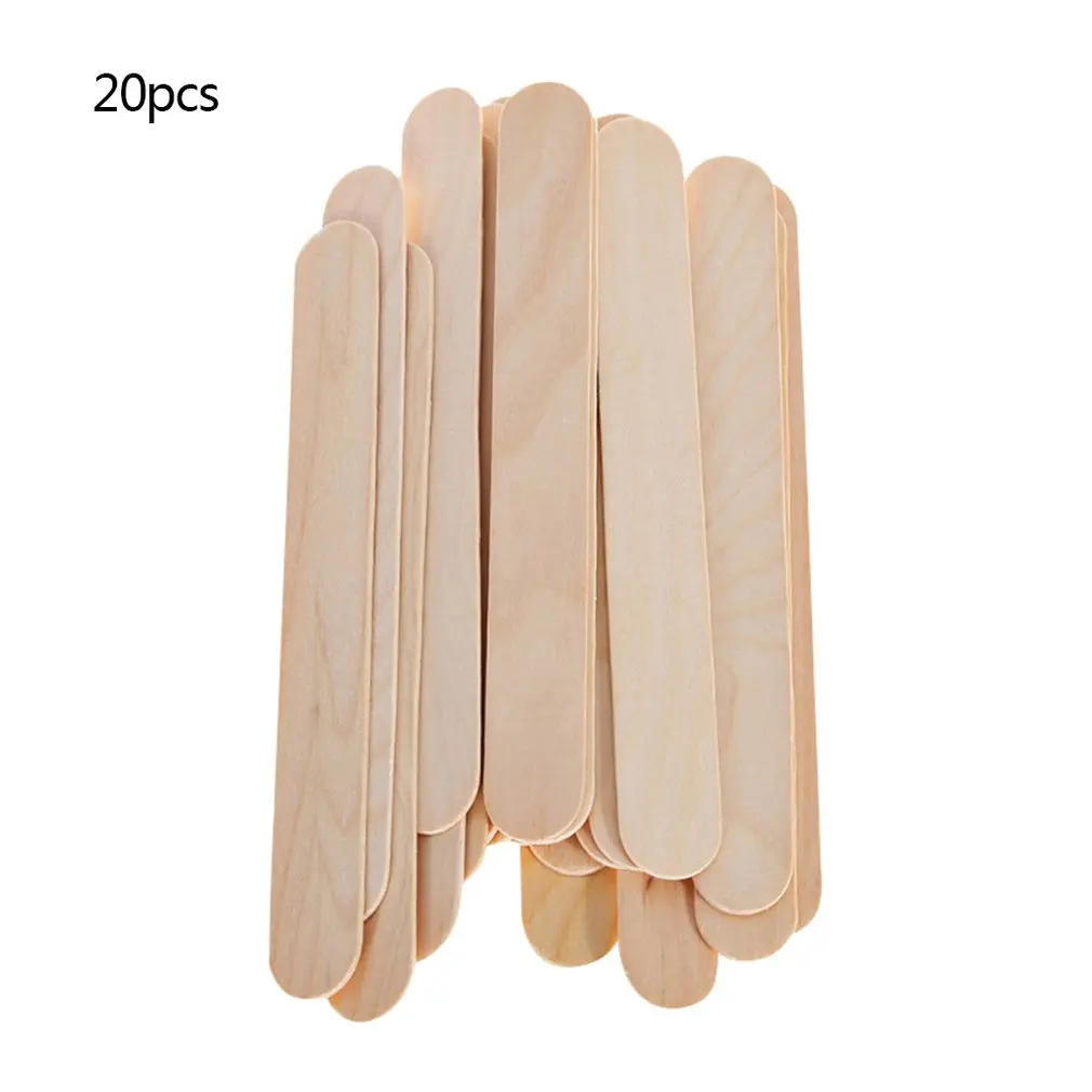 L 20pcs Мини Деревянные палочки красивые инструменты для тела удаление волос воск деревянная палочка воск палочка для мороженого палочка маска палочки для лица - Цвет: L 20pcs