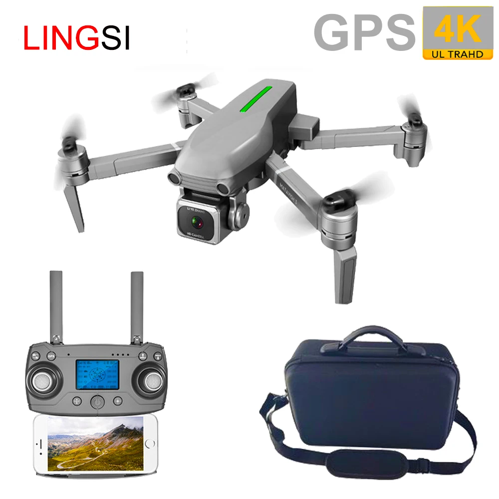 $220.23 5G WIFI 1000M FPV GPS With 4K HD Camera 3Axis Stable Gimbal Mins Flight Time RC Drone Quadcopte