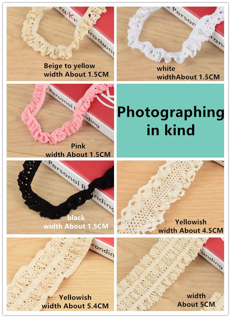 

4y / lo Cotton thread stretch lace Handmade DIY lace lace Cotton unilateral dresses, hats, etc.