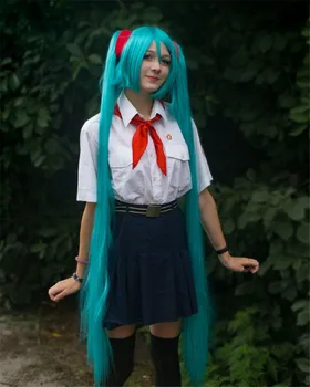 

120cm Long Blue New Arrival Vocaloid Cosplay Wigs Anime Game Hair Wig Aquamarine