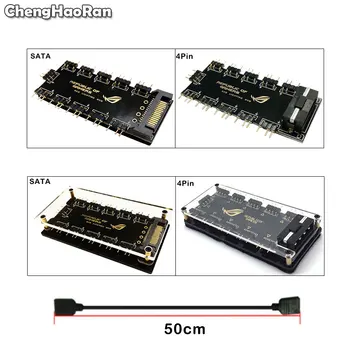 

For ASUS AURA SYNC 5V 3Pin RGB 10 Hub Splitter SATA Power ARGB Adapter Extension Cable for GIGABYTE MSI ASRock RGB LED w/ Case