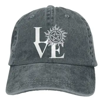 

Men Or Women Adjustable Vintage Jeans Baseball Caps Love Supernatural Snapback Cap