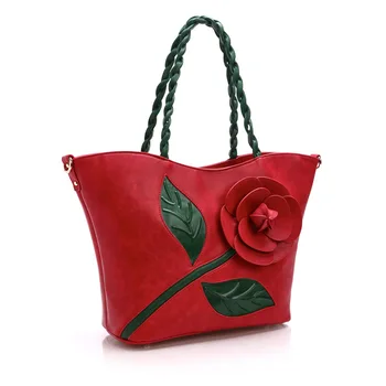 

Classic Vintage Rose Three-dimensional Big Flower Bag Autumn and Winter New Hand Woven Women's Bag Single Shoulder Bag Messenger