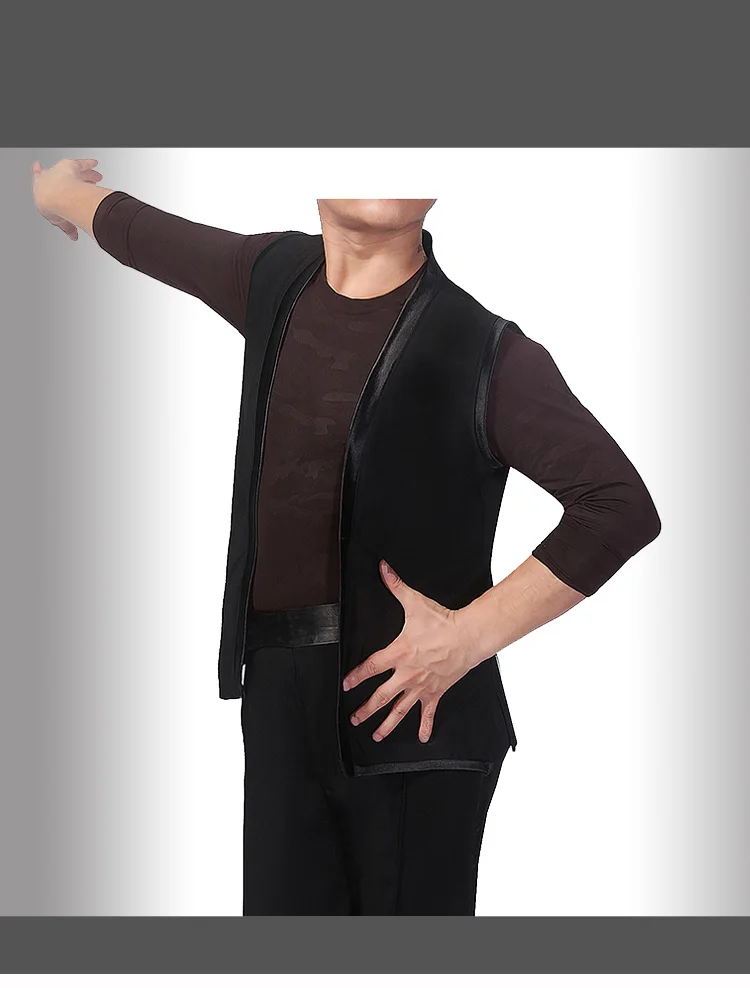 Новое поступление латинские танцевальные жилеты для мужчин профессиональные мужские s бальные современные топы Жилеты v-образный вырез