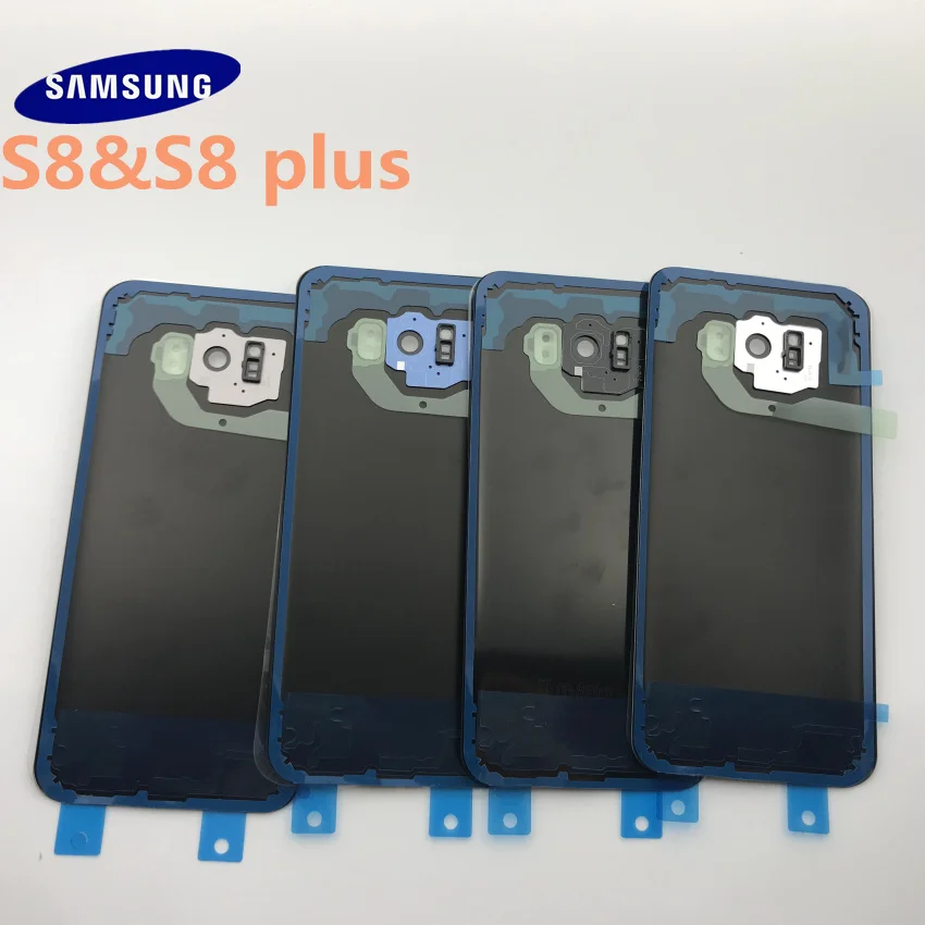 SAMSUNG Galaxy S8 G950 S8 plus G955 G955F Задняя стеклянная крышка для батареи задняя дверь Корпус чехол Задняя стеклянная крышка