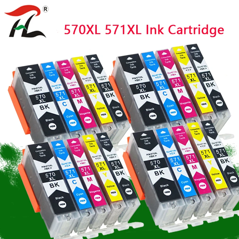 YLC PGI570 PGI 570 CLI 571 Совместимый картридж для Canon PIXMA MG5750 MG5751 MG5752 MG5753 MG6850 MG6851 MG6852