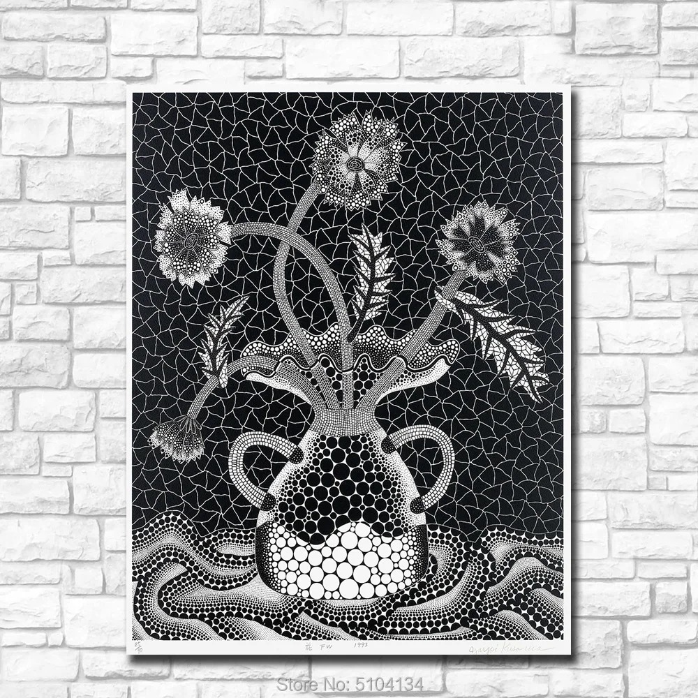 

Paint Oil Painting Wall Art Painting Yayoi Kusama Flowesr Fw Home Decorative Wall Art Picture for Living Room Canvas Painting