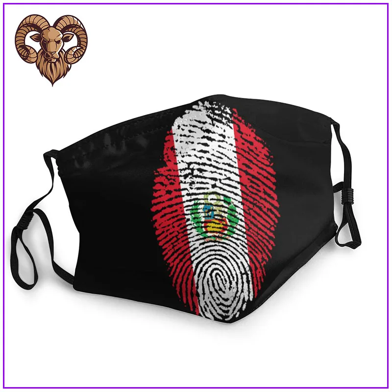 2020 г. новый флаг Перу отпечатки пальцев мужские и женские модные маски для защиты