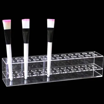 

26 Holes Transparent Acrylic Makeup Brushes Pencils Pens Display Holder Stand Rack Organizer for School Home Office Beauty Salon